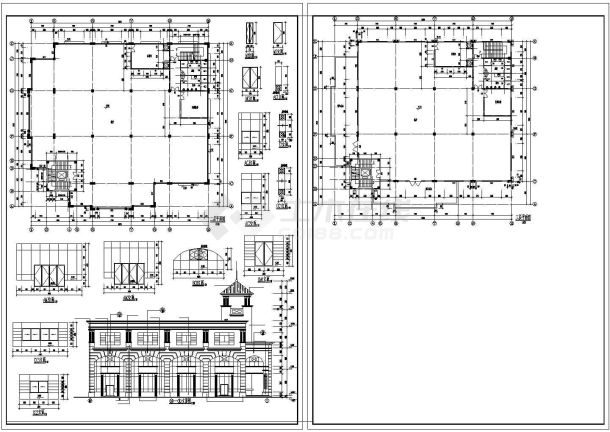 欧式商业步行街建筑施工图（可预览）-图二