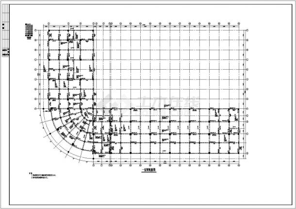 实用的全套教学楼框架建筑结构CAD图纸-图一