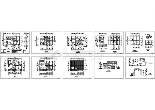 两层-15.20&10.10米-别墅建筑施工图，含效果图-图一