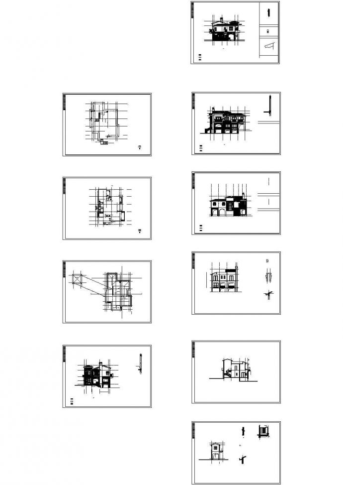 两层-12.00&16.50米-别墅建筑施工图，含效果图_图1