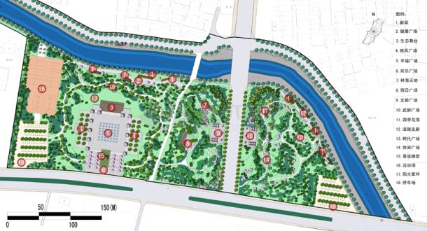 [保定]县城滨河公园规划设计-图一