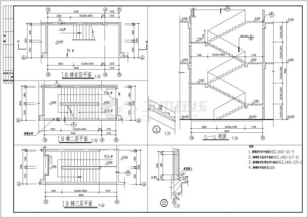 比较详细的不规则住宅建筑cad施工图-图一