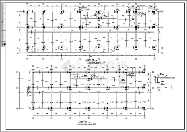 某房地产公司框架结构综合楼建筑结构CAD图纸-图一