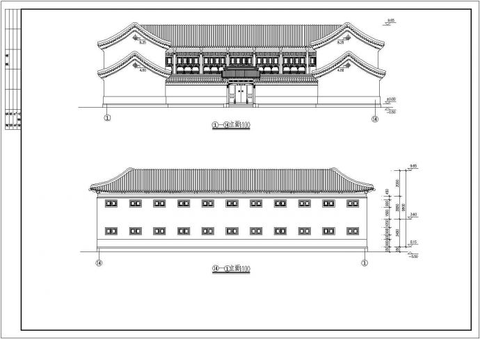 北方框架结构仿古建筑方案设计图节点_图1