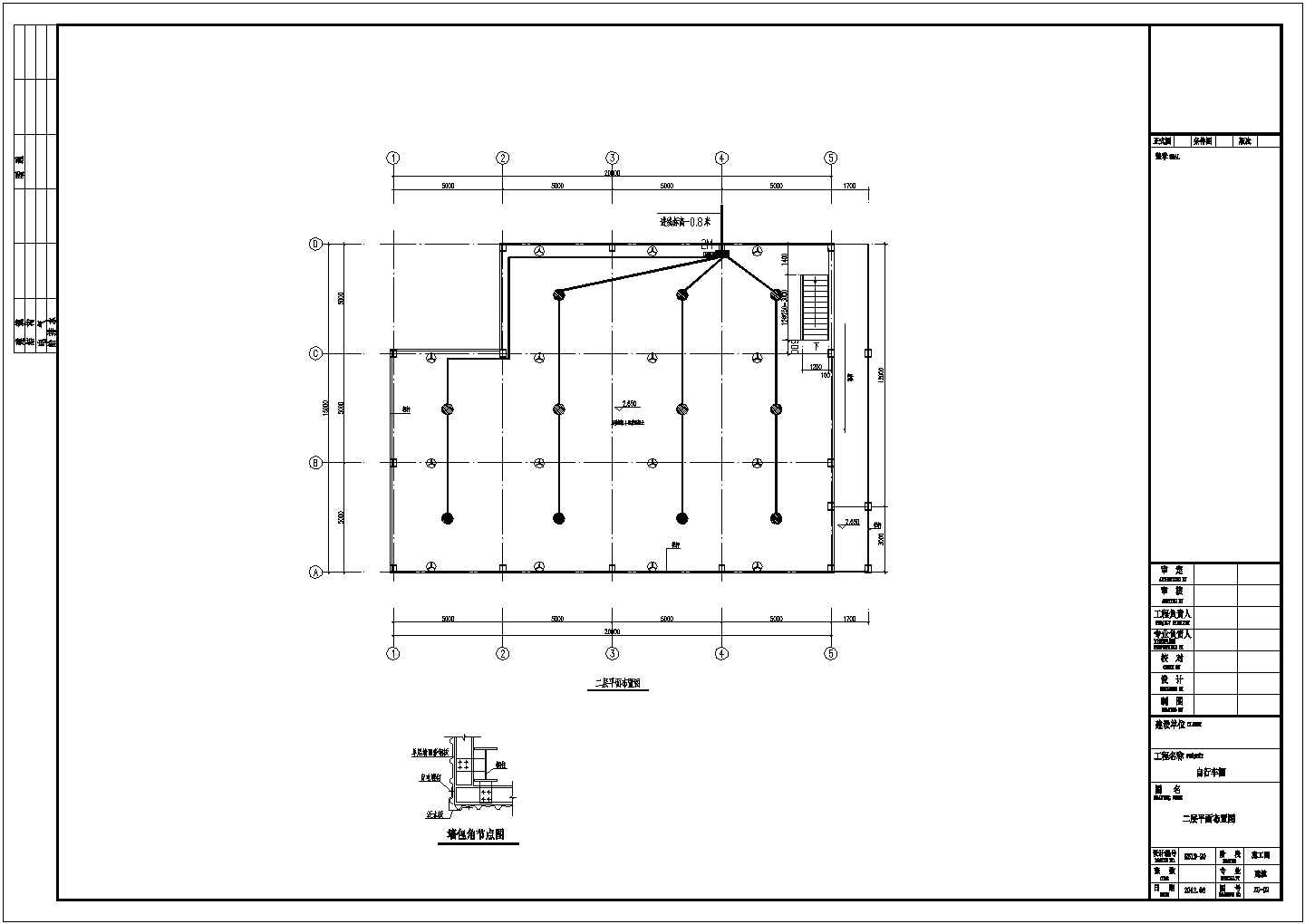 苏州某二层门式钢架结构自行车棚全套建筑结构施工图