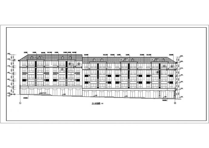 某小区五层砖混结构商住楼建筑设计方案图_图1