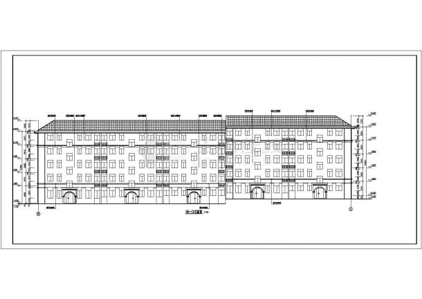 某小区五层砖混结构商住楼建筑设计方案图-图二