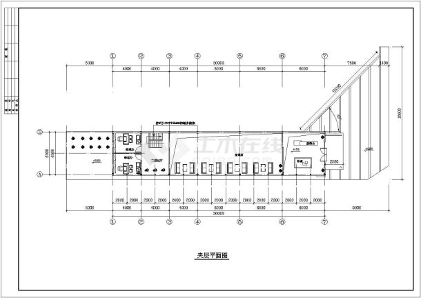 某地一层钢结构售楼部建筑结构设计施工图纸-图一