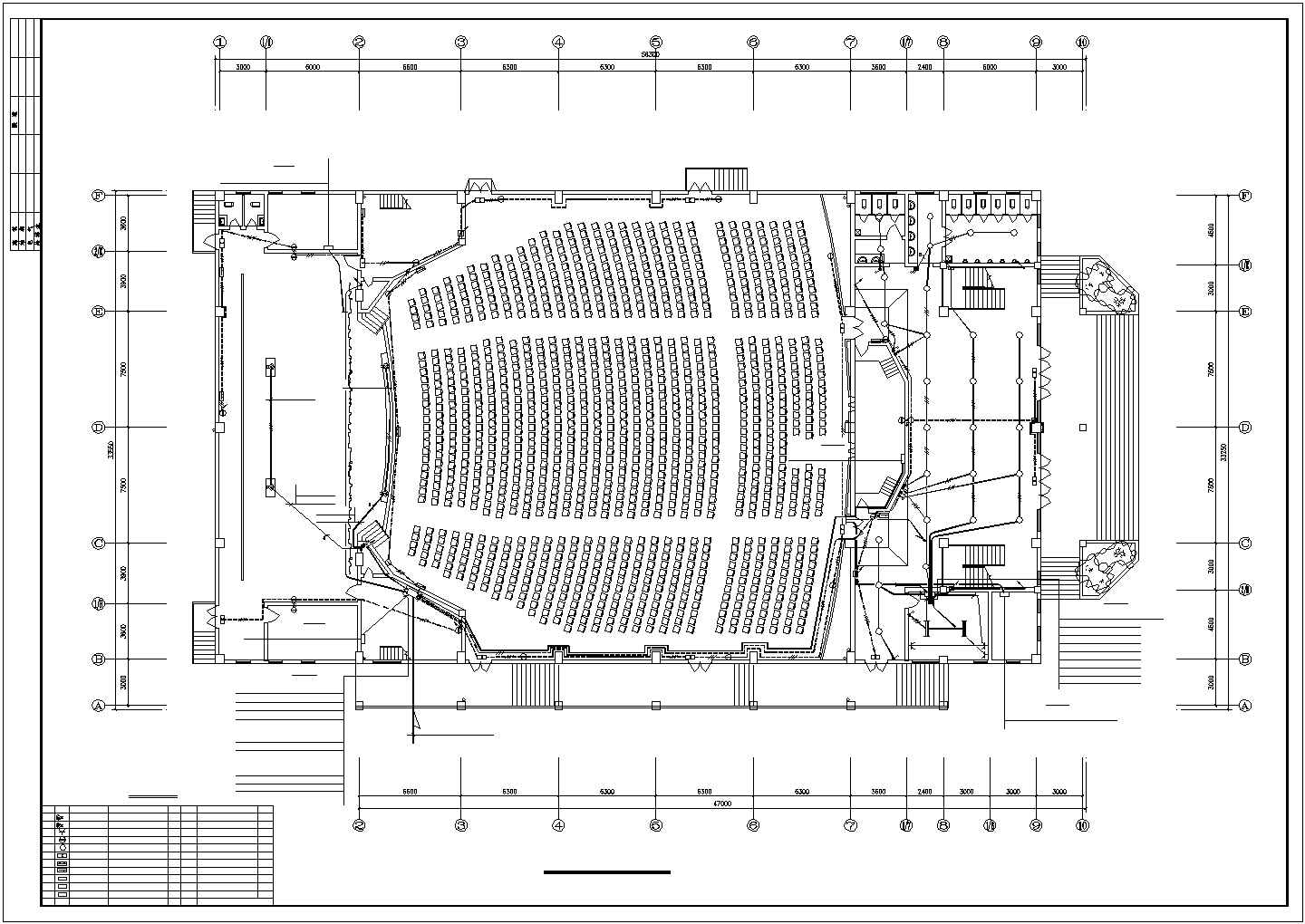某三层礼堂强电、弱电设计全套施工图
