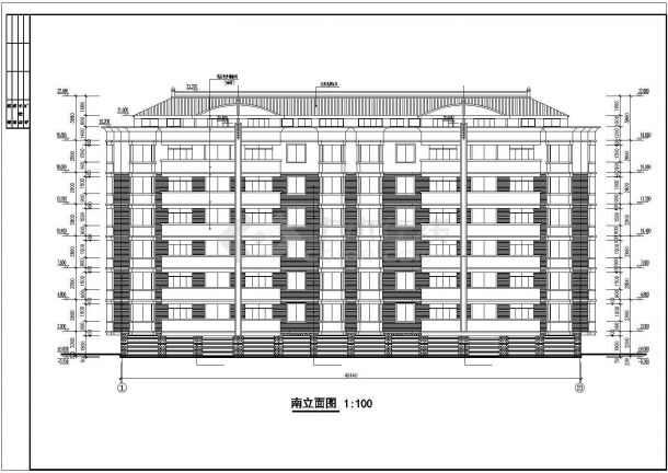 某地多层建筑楼房设计施工全套图纸-图一