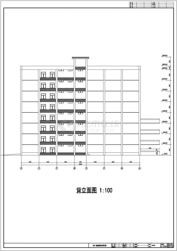 某县医院8层综合楼建筑设计方案图-图二