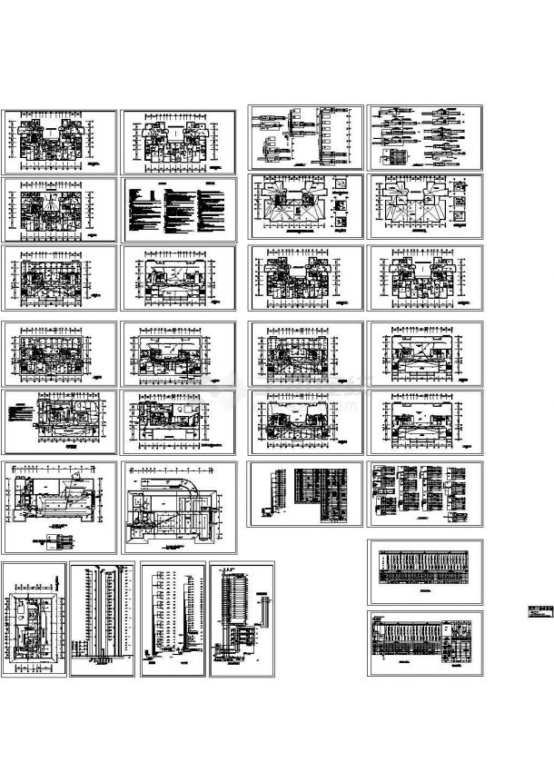 某3万平米二十六层高层住宅电气施工图纸（标注明细），30张-图一