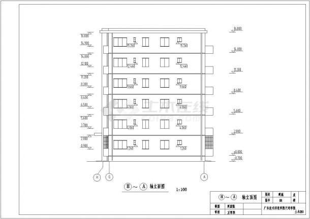 某地六层砖混结构小区住宅建筑设计施工图纸-图一