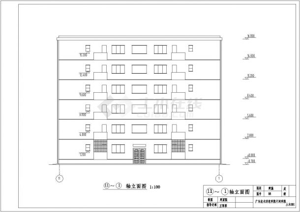 某地六层砖混结构小区住宅建筑设计施工图纸-图二