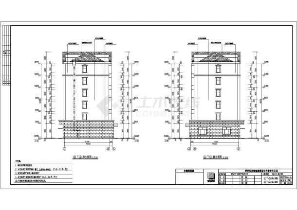内蒙古六层砖混结构住宅楼建筑设计方案-图二