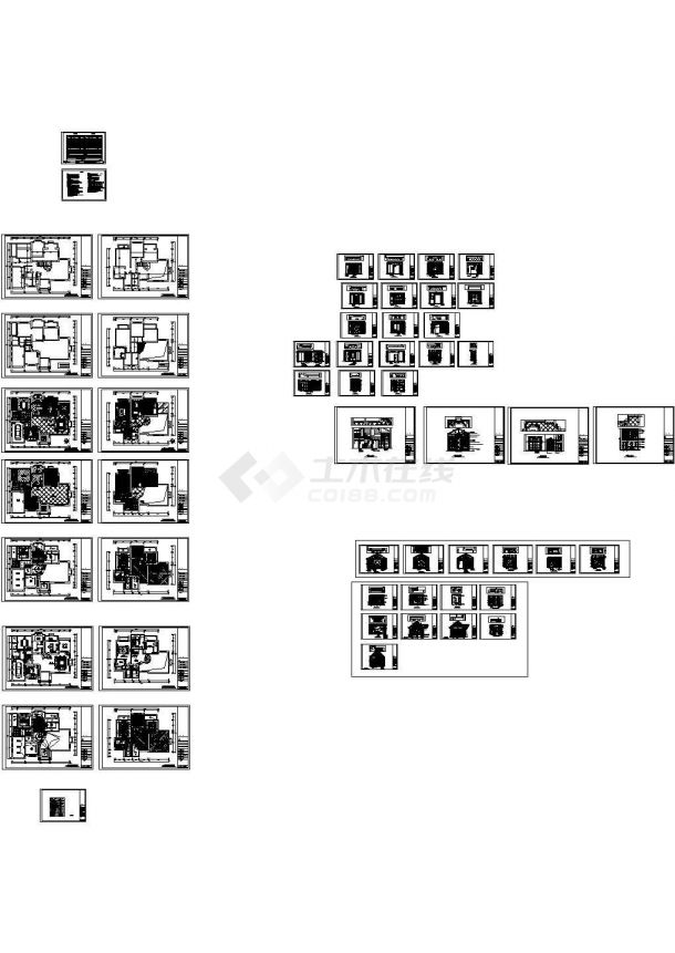 一套精美欧式别墅施工cad图（附效果图）-图一