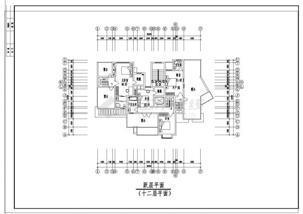 某地点式小高层住宅楼建筑图（共7张）-图二