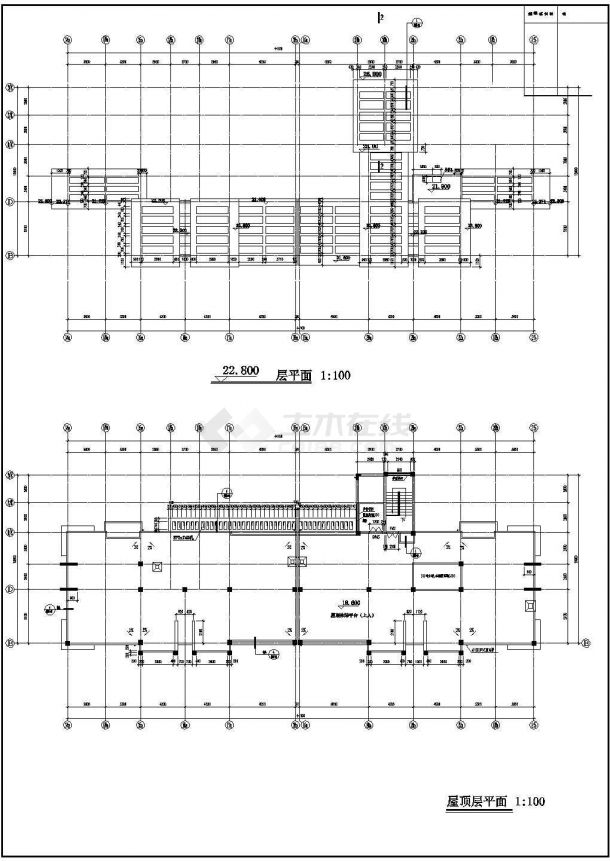 某地区农贸市场海鲜区建筑cad图纸-图一