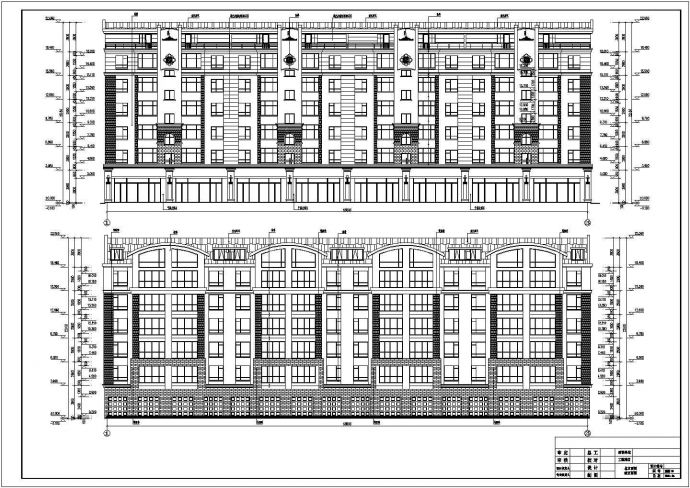 某小区六层框架结构住宅楼建筑设计方案图_图1