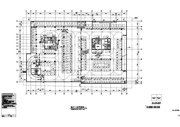 某大型三十层商务大厦建筑cad图-图二