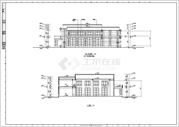 某地区商业中心售楼处建筑cad图纸-图二