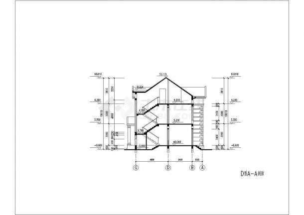 某地小型别墅建筑施工图（共10张）-图二