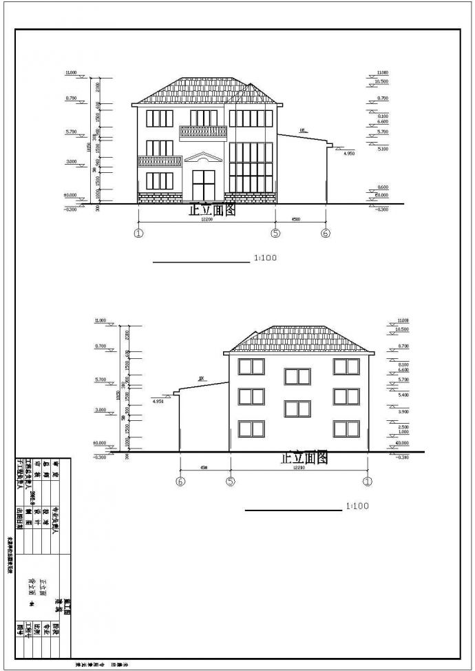 某地小型别墅建筑设计图纸（共11张）_图1