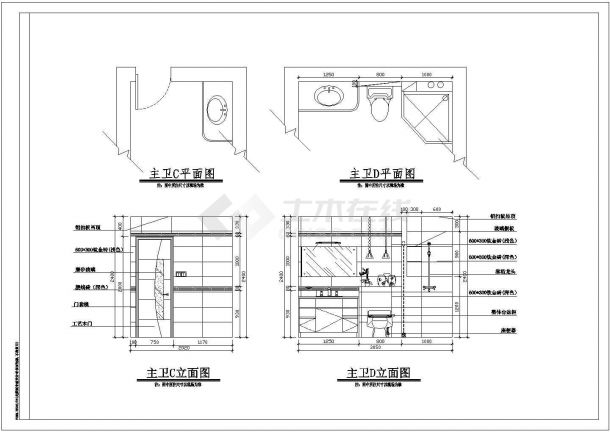 某阳光别墅装修设计方案图（共9张）-图二