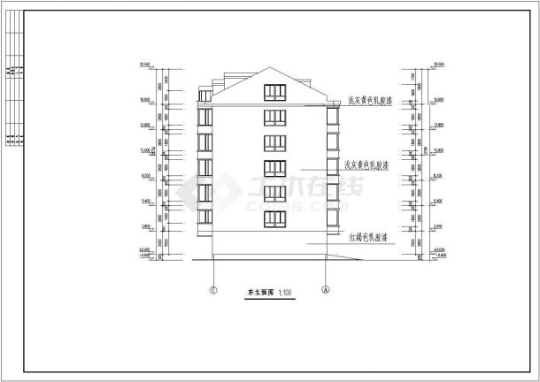五层全套住宅楼设计（2546平，含计算书，建筑图，结构图）-图一
