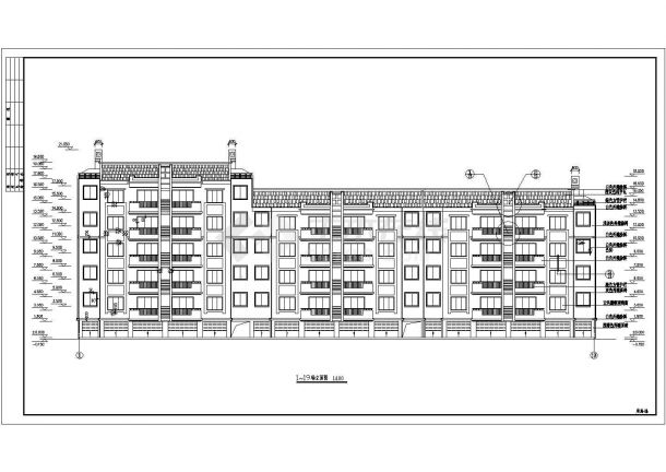 某小区五层住宅楼建筑设计施工图纸-图一