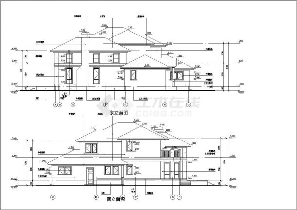 一套不错的两层别墅建筑设计方案图（共6张）-图一