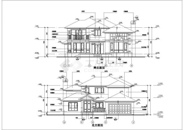 一套不错的两层别墅建筑设计方案图（共6张）-图二