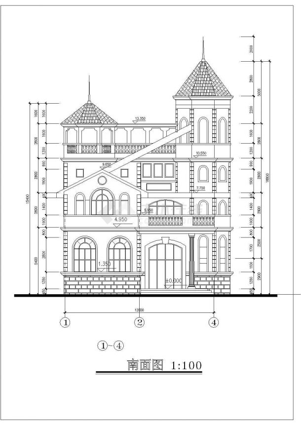 某私人豪华别墅建筑设计方案图（共6张）-图一