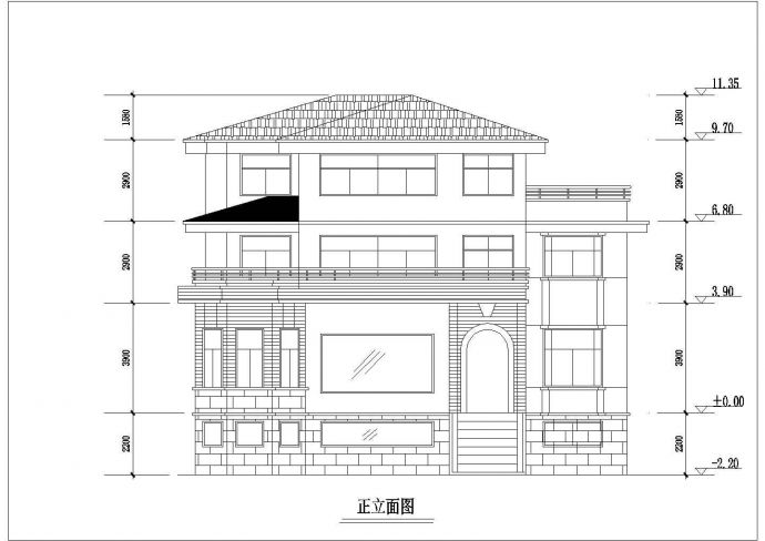 某高档小区别墅建筑设计施工图（共10张）_图1