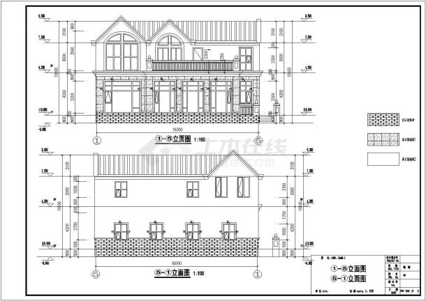 甘肃兰州二层框架结构别墅建筑结构施工图-图一