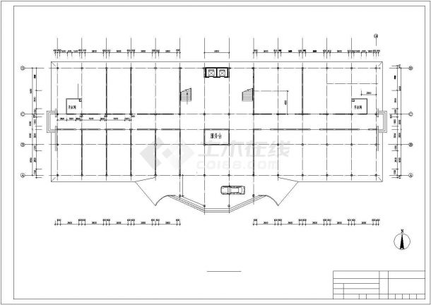 5800平米5层钢框架宾馆全套设计(含计算书、建筑图、结构图)-图一