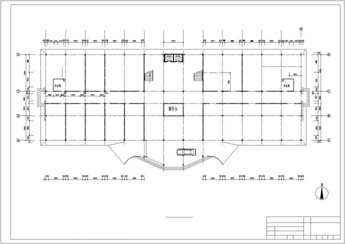 5800平米5层钢框架宾馆全套设计(含计算书、建筑图、结构图)_图1