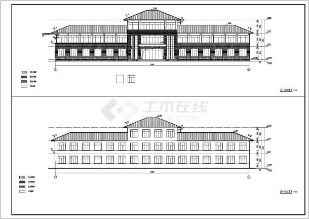 某地两层框架结构门诊楼建筑设计方案图-图一