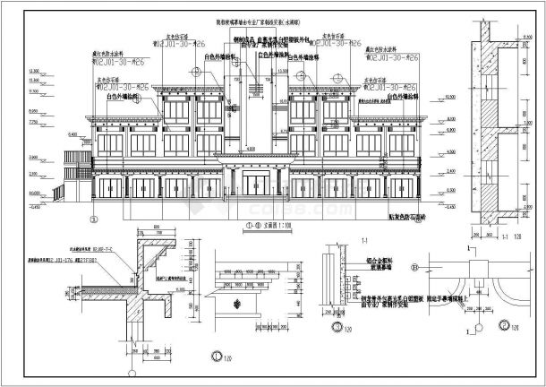 某地区三层商业办公楼建筑设计方案图纸-图一