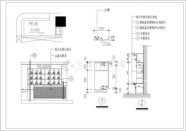 比较齐全的一套酒店建筑施工图（共16张）-图一