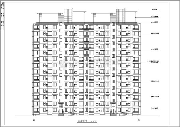 某地多套办公楼及住宅楼建筑设计施工图-图一