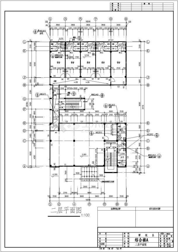 某地大型综合楼建筑施工图纸（全套）-图二