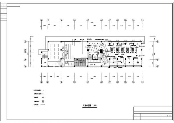 某地大型酒吧CAD平面设计施工图-图一