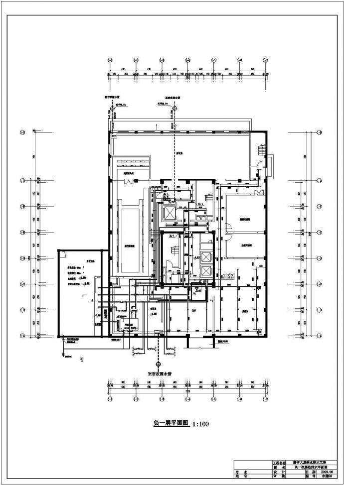 某地15层框架结构综合楼大厦给排水施工图_图1