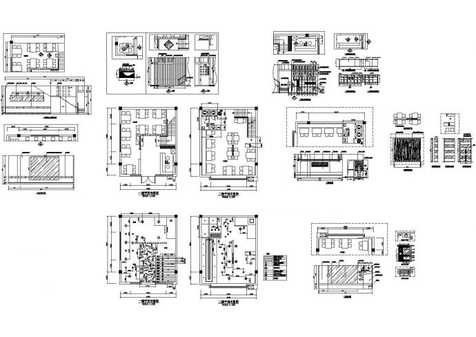 小型火锅店装修设计CAD施工图纸_图1