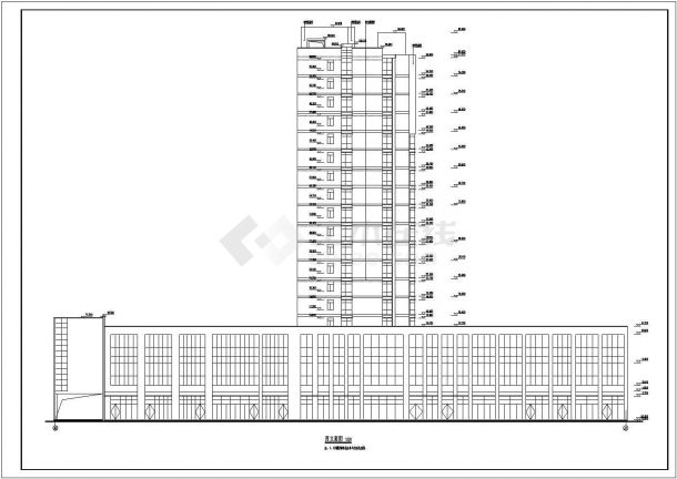 某地区18层商住楼建筑方案设计图-图一
