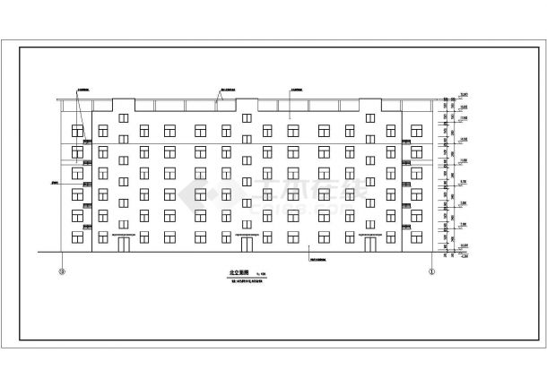 某厂区6层宿舍楼建筑结构设计施工图-图二