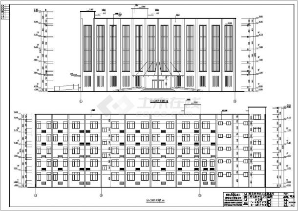 某公司五层圆弧形办公楼建筑设计方案图-图一