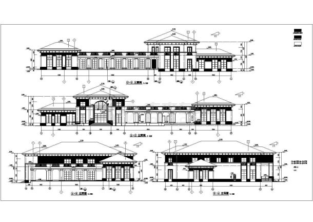 某地区二层框架结构会所建筑施工图-图二