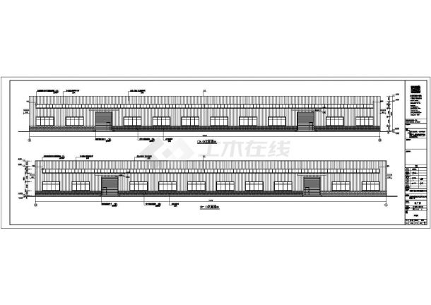 某公司三套单层钢结构厂房建筑设计施工图-图一